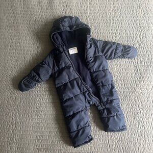 Old Navy Baby Puffer Snowsuit 12-18 mo - Unisex Water-Resistant Frost Free Puffe